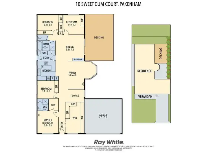 Floorplan of Homely house listing, 10 Sweet Gum Court, Pakenham VIC 3810