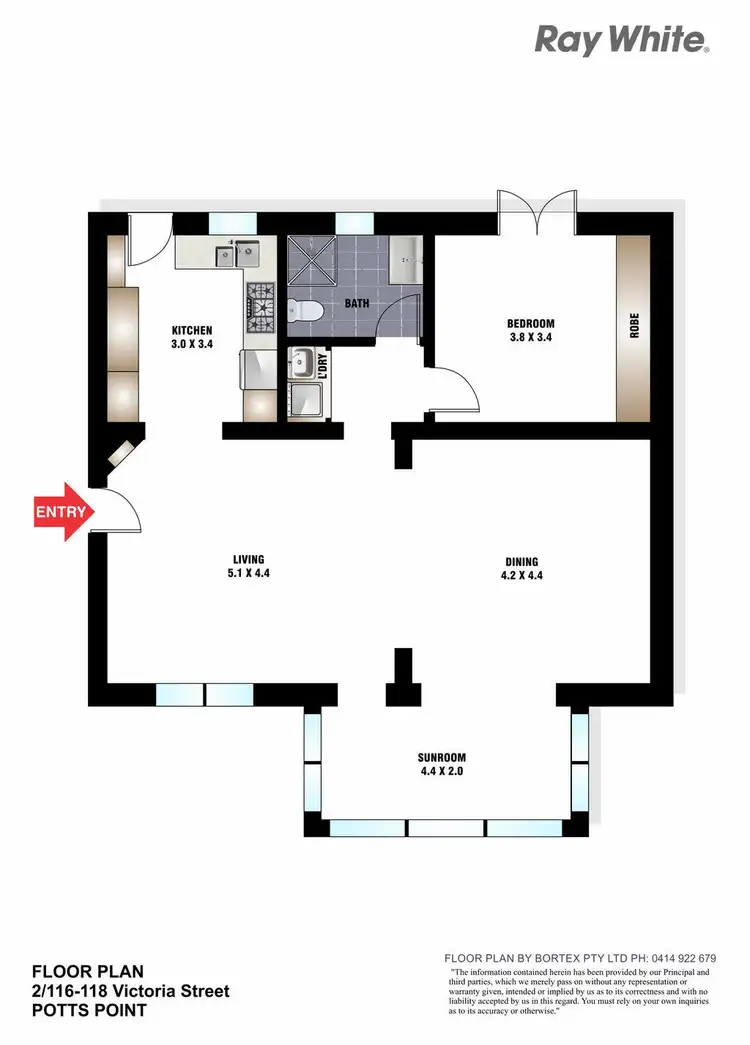 Floorplan of Homely apartment listing, 2/116-118 Victoria Street, Potts Point NSW 2011
