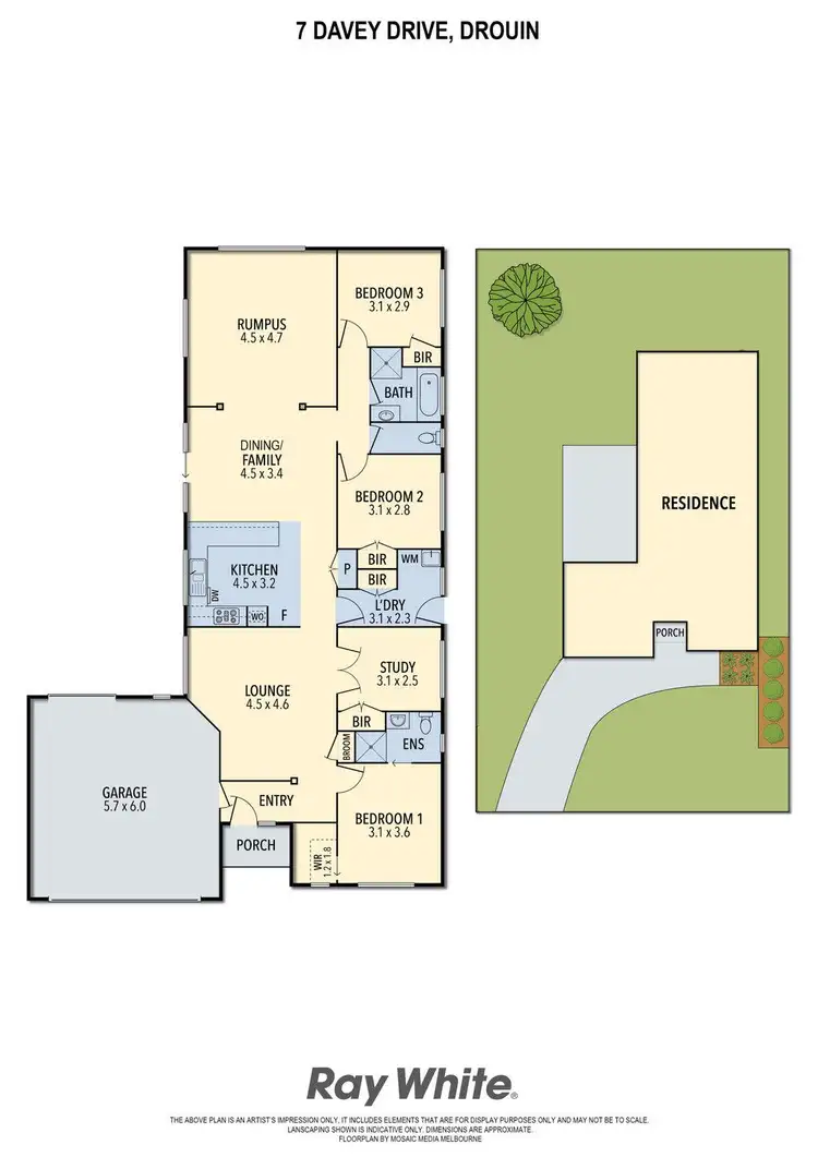Floorplan of Homely house listing, 7 Davey Drive, Drouin VIC 3818