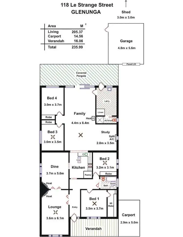 Floorplan of Homely house listing, 118 L'Estrange Street, Glenunga SA 5064