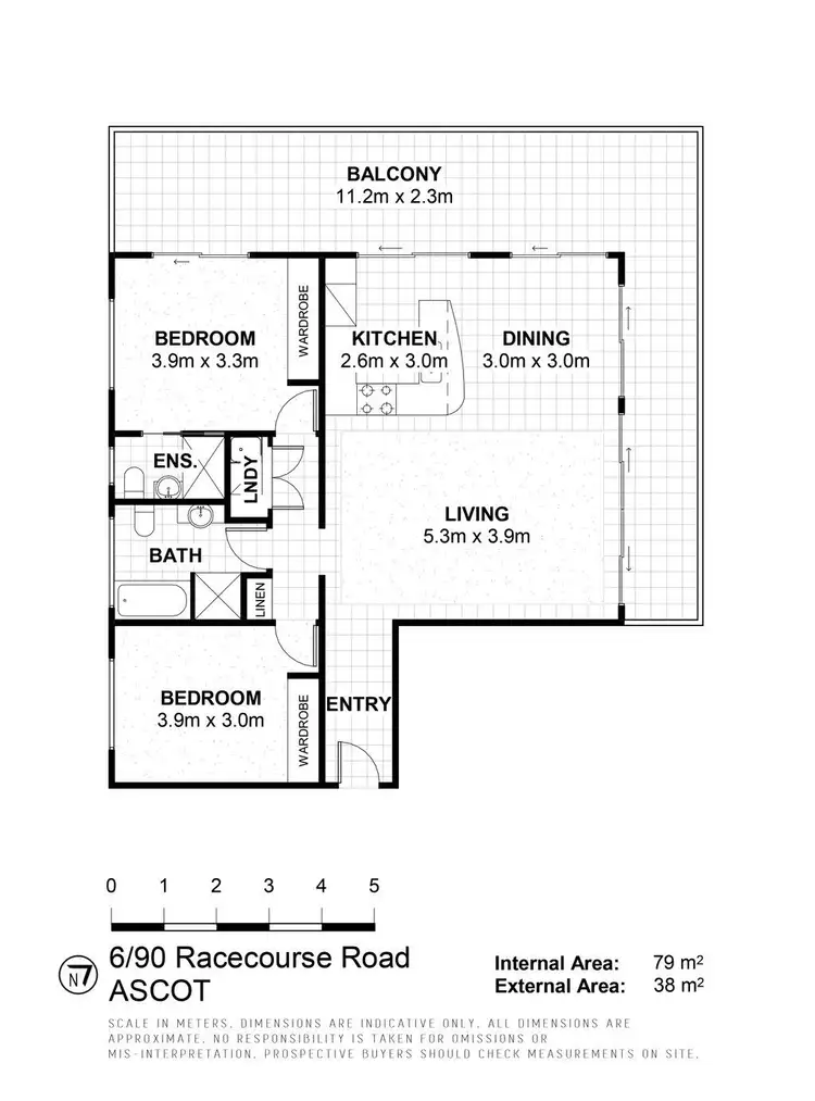 Floorplan of Homely apartment listing, 6/90 Racecourse Road, Ascot QLD 4007