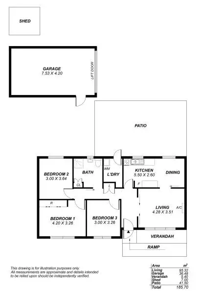 Floorplan of Homely house listing, 8 Aysgarth Avenue, Hectorville SA 5073