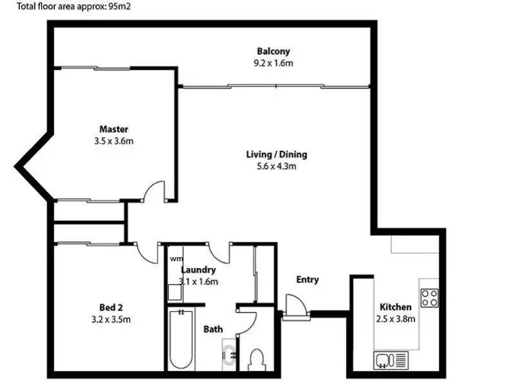 Floorplan of Homely apartment listing, 6/5 Burt Street, Auchenflower QLD 4066
