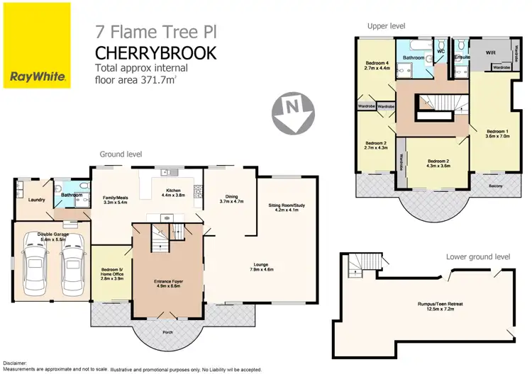 Floorplan of Homely house listing, 7 Flame Tree Place, Cherrybrook NSW 2126
