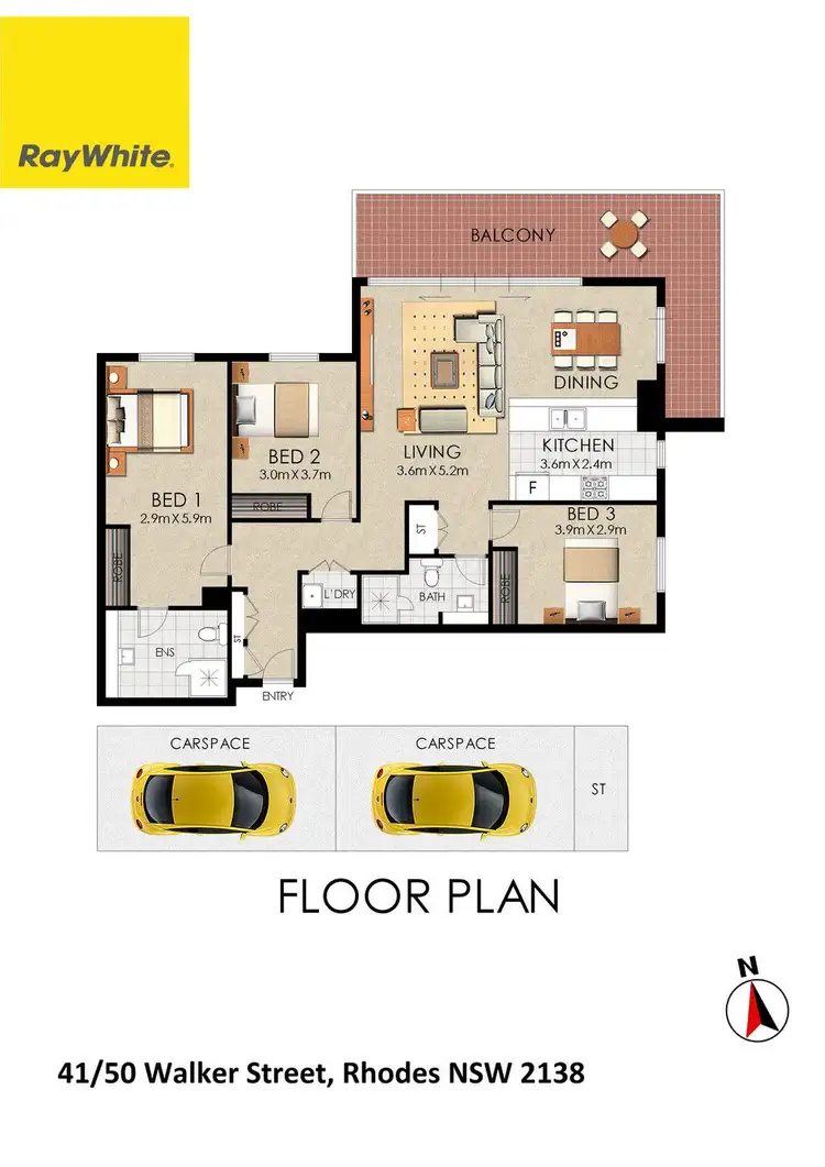 Floorplan of Homely apartment listing, 41/50 Walker Street, Rhodes NSW 2138