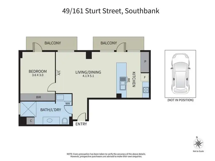 Floorplan of Homely apartment listing, 49/161 Sturt Street, Southbank VIC 3006