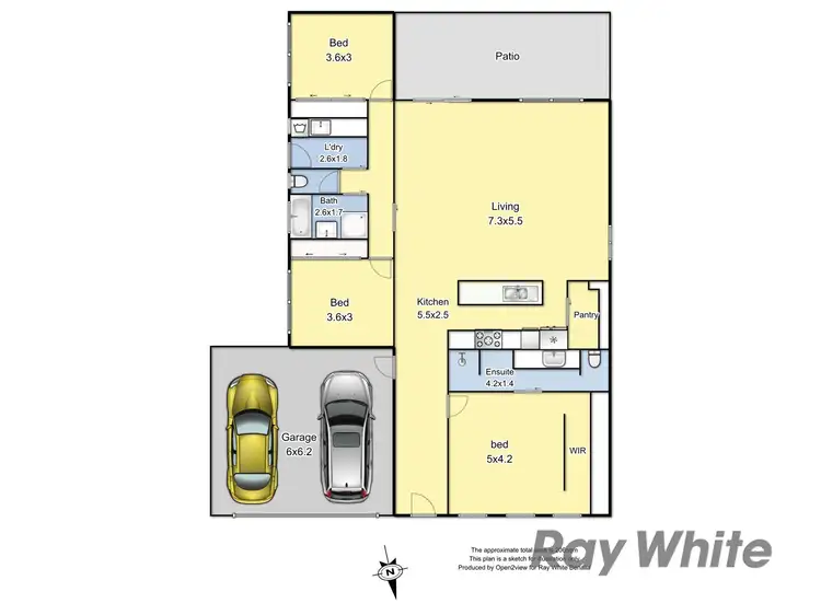 Floorplan of Homely house listing, 8 Amber Avenue, Benalla VIC 3672