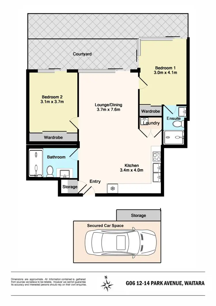 Floorplan of Homely unit listing, G06/12-14 Park Avenue, Waitara NSW 2077