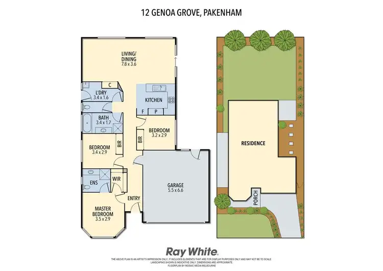 Floorplan of Homely house listing, 12 Genoa Grove, Pakenham VIC 3810