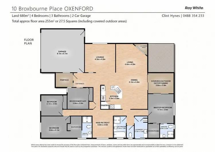 Floorplan of Homely house listing, 10 Broxbourne Place, Oxenford QLD 4210