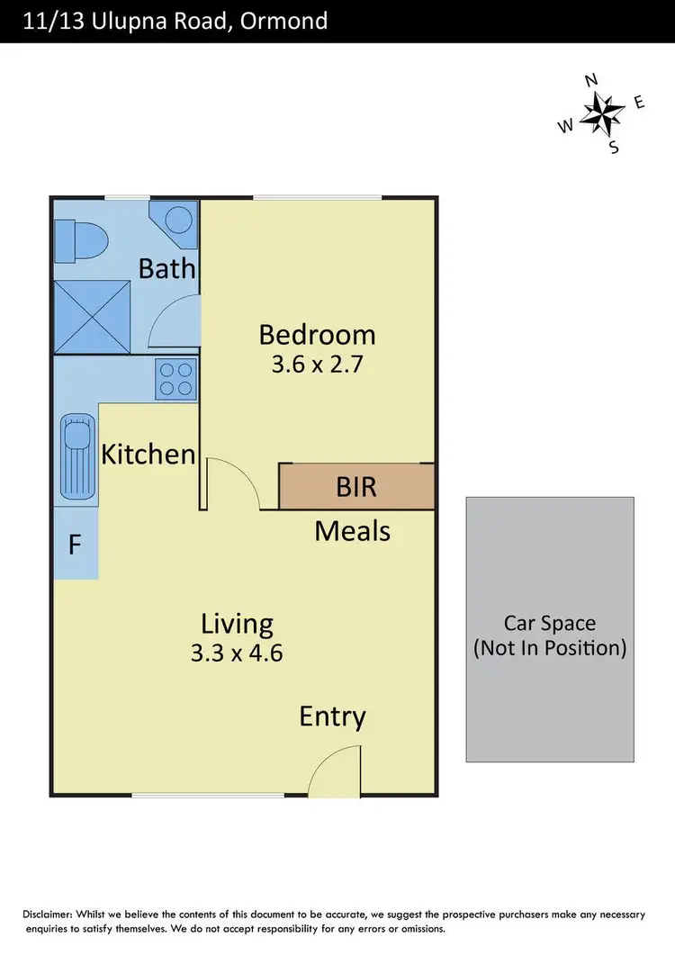 Floorplan of Homely apartment listing, 11/13 Ulupna Road, Ormond VIC 3204