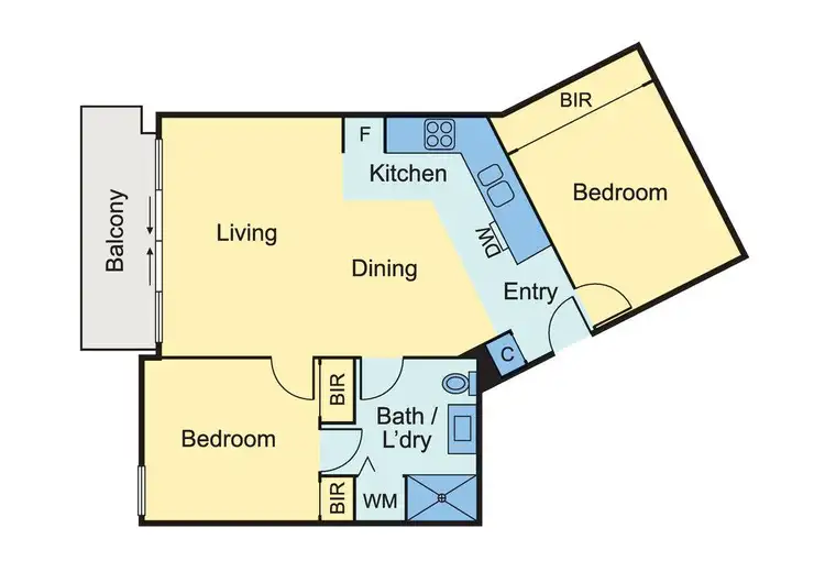 Floorplan of Homely apartment listing, 2704/283 City Road, Southbank VIC 3006