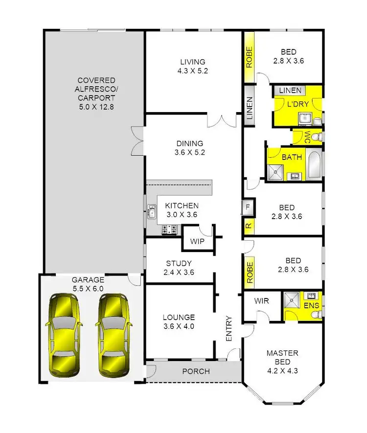 Floorplan of Homely house listing, 18 Raymond George Place, Lara VIC 3212