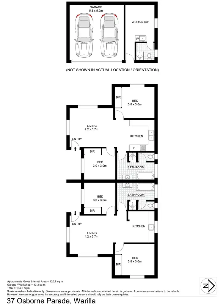 Floorplan of Homely block of units listing, 37 Osborne Parade, Warilla NSW 2528