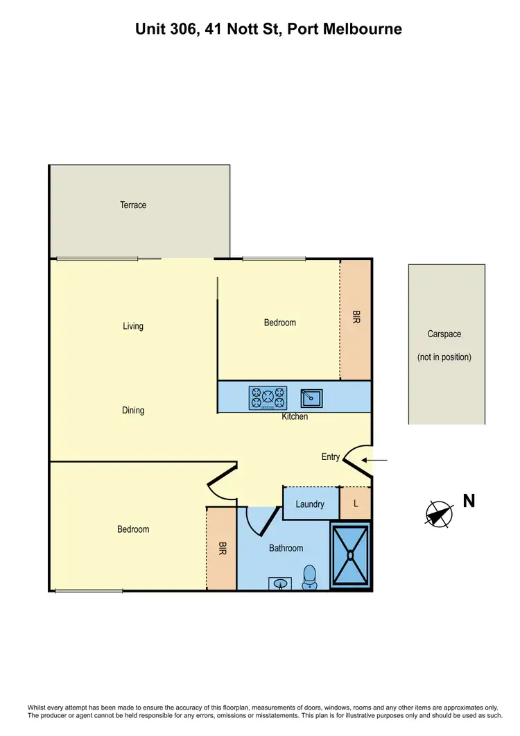 Floorplan of Homely apartment listing, 306/41 Nott Street, Port Melbourne VIC 3207