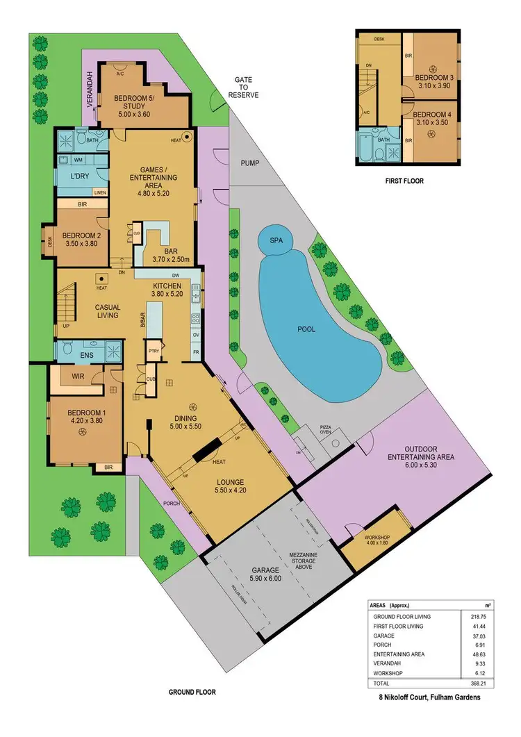Floorplan of Homely house listing, 8 Nikoloff Court, Fulham Gardens SA 5024