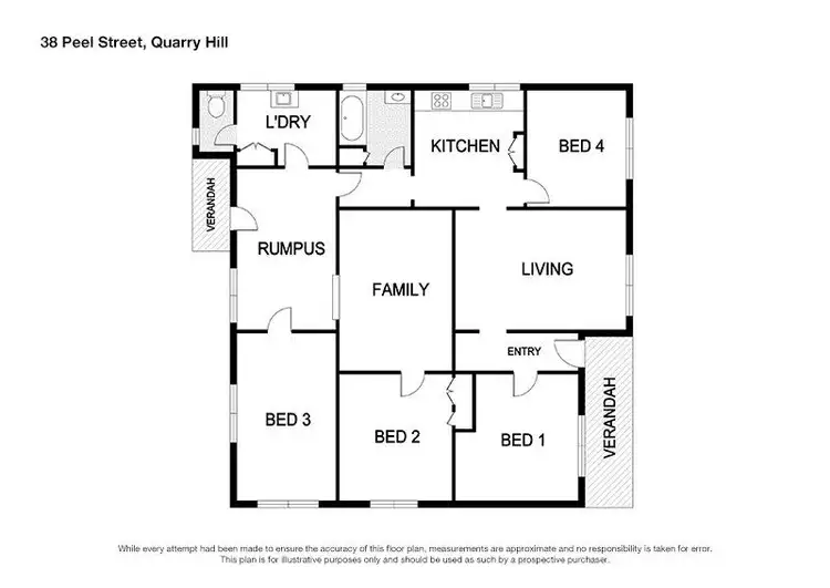 Floorplan of Homely house listing, 38 Peel Street, Quarry Hill VIC 3550