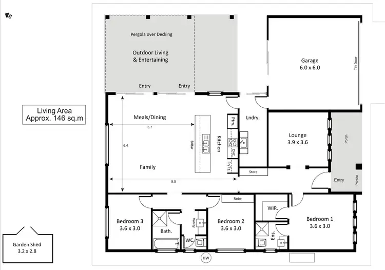 Floorplan of Homely house listing, 36 Phillips Road, Berri SA 5343