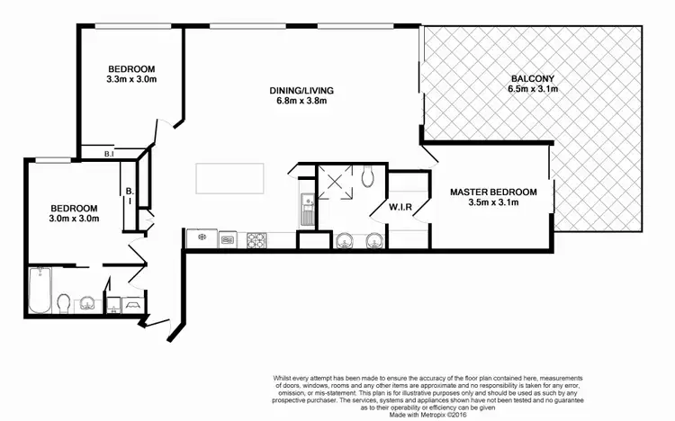 Floorplan of Homely apartment listing, 40/287 Wickham Terrace, Spring Hill QLD 4000