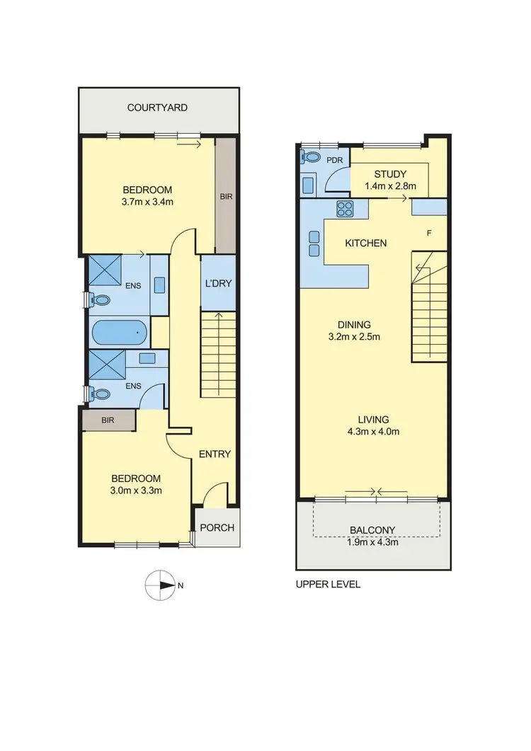 Floorplan of Homely townhouse listing, 6/63 Crown Street, Flemington VIC 3031