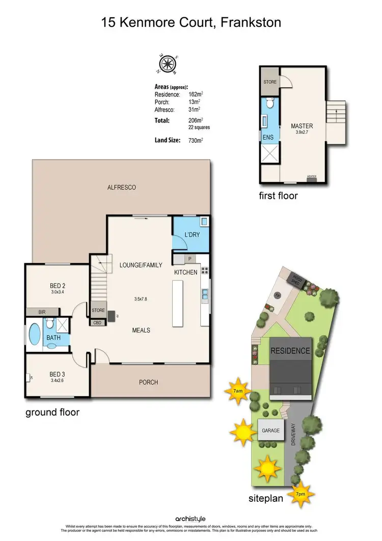 Floorplan of Homely house listing, 15 Kenmore Court, Frankston VIC 3199