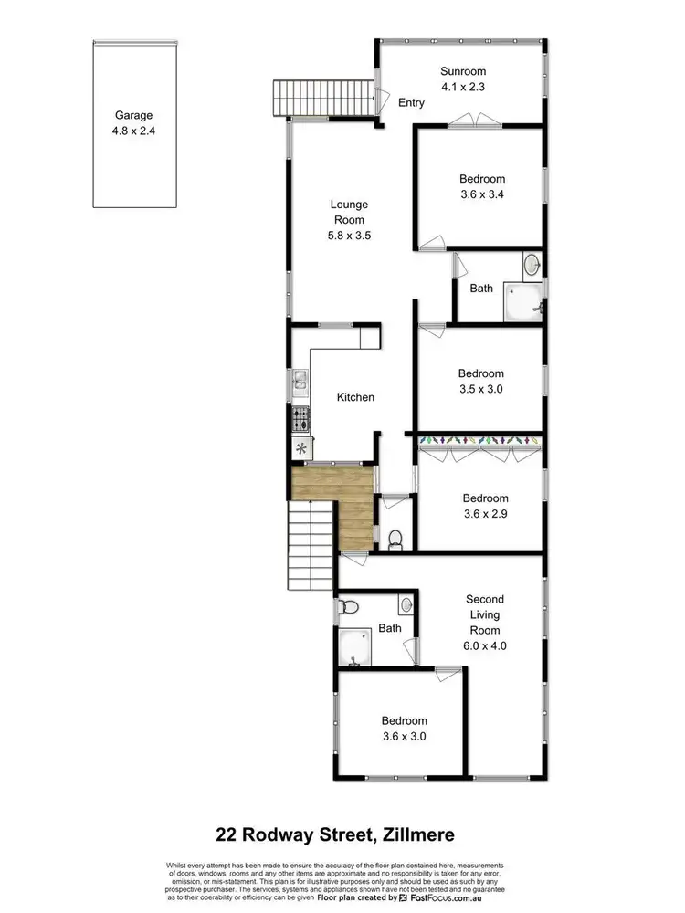 Floorplan of Homely house listing, 22 Rodway Street, Zillmere QLD 4034