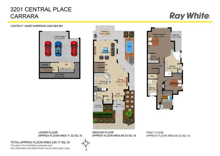 Floorplan of Homely house listing, 3201 Central Place, Carrara QLD 4211