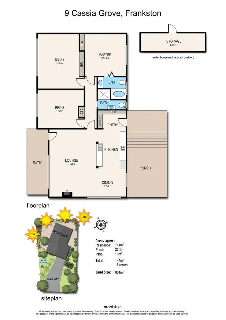 Floorplan of Homely house listing, 9 Cassia Grove, Frankston VIC 3199