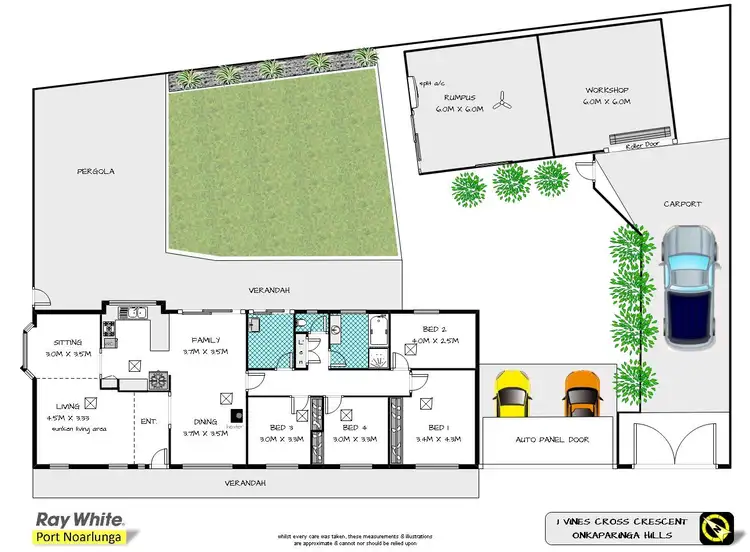 Floorplan of Homely house listing, 1 Vines Cross Crescent, Onkaparinga Hills SA 5163