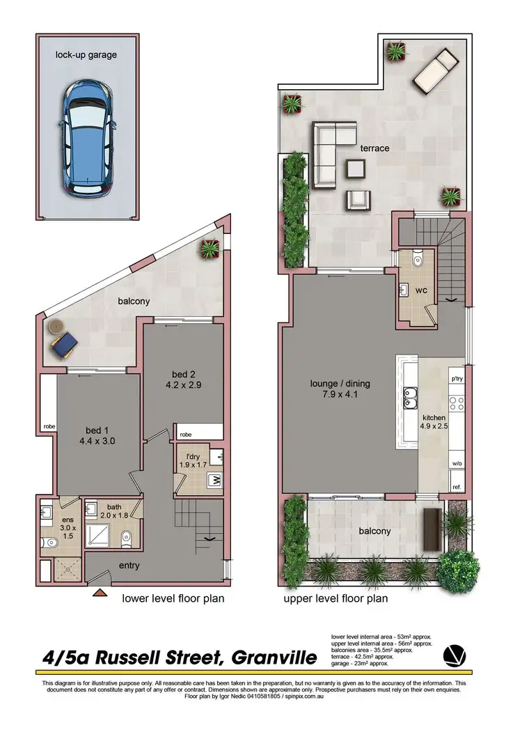 Floorplan of Homely apartment listing, 4/5A Russell Street, Granville NSW 2142