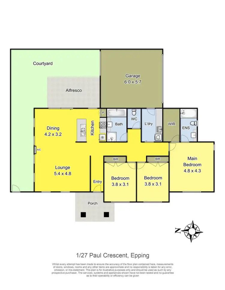 Floorplan of Homely house listing, 1/27 Paul Crescent, Epping VIC 3076