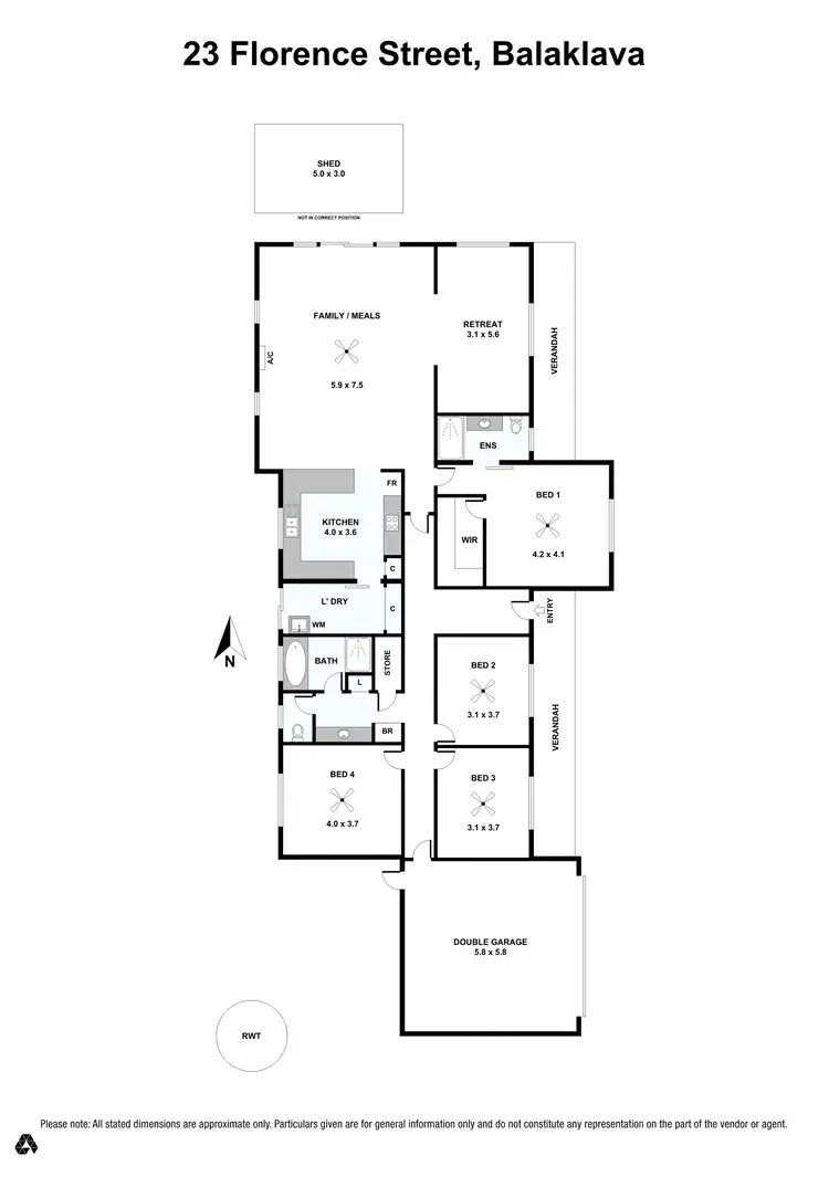 Floorplan of Homely house listing, 23 Florence Street, Balaklava SA 5461