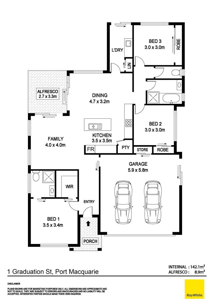 Floorplan of Homely house listing, 1 Graduation Street, Port Macquarie NSW 2444