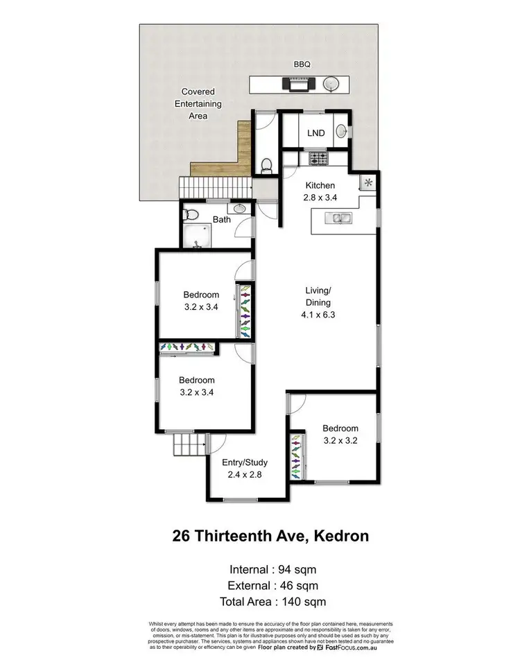 Floorplan of Homely house listing, 26 Thirteenth Avenue, Kedron QLD 4031