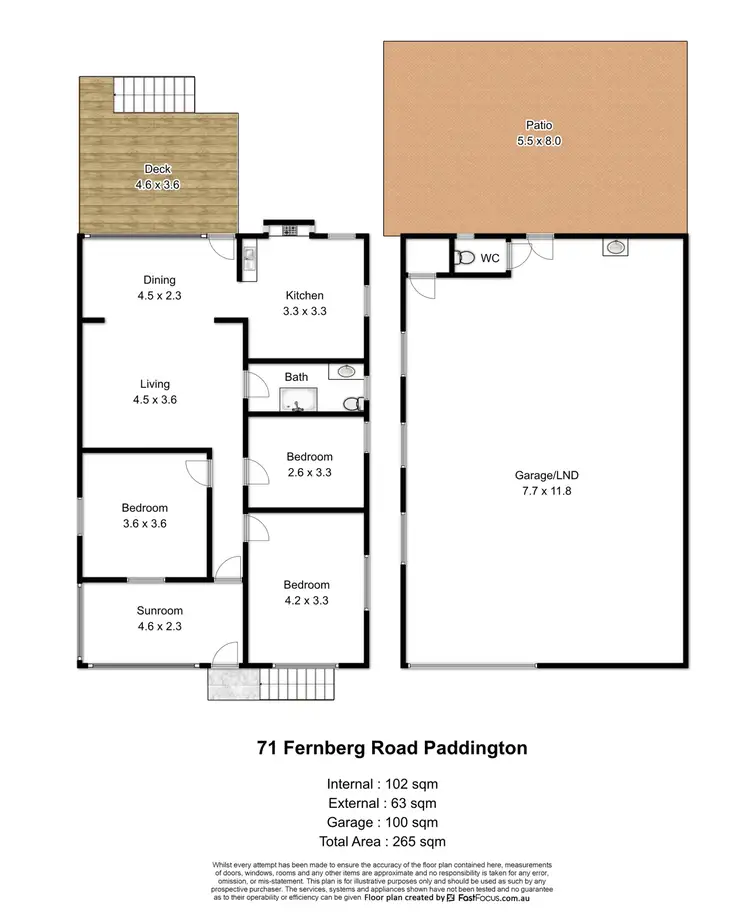 Floorplan of Homely house listing, 71 Fernberg Road, Paddington QLD 4064