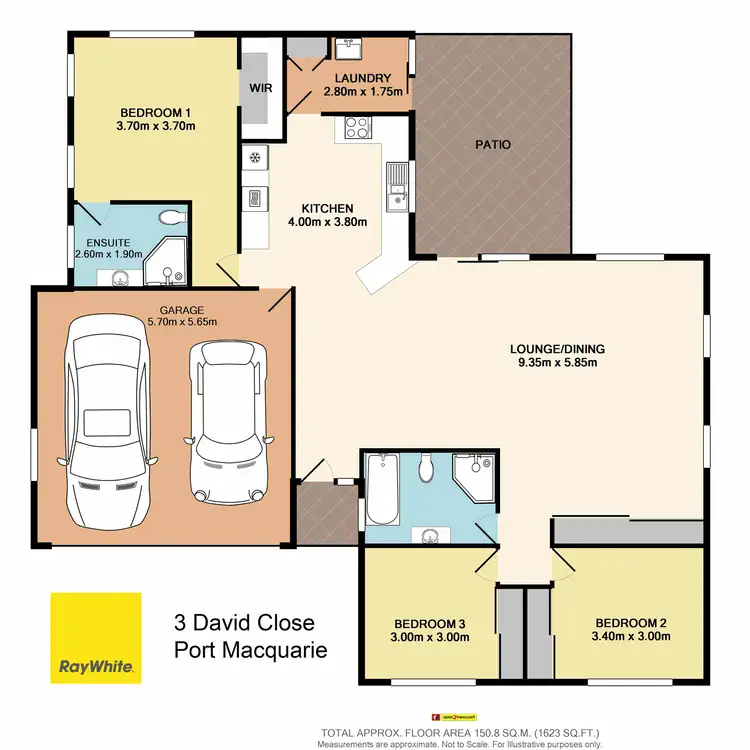 Floorplan of Homely house listing, 3 David Close, Port Macquarie NSW 2444