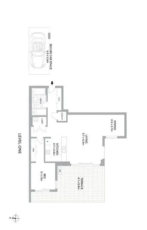 Floorplan of Homely apartment listing, 3201/39 Rhodes Street, Hillsdale NSW 2036