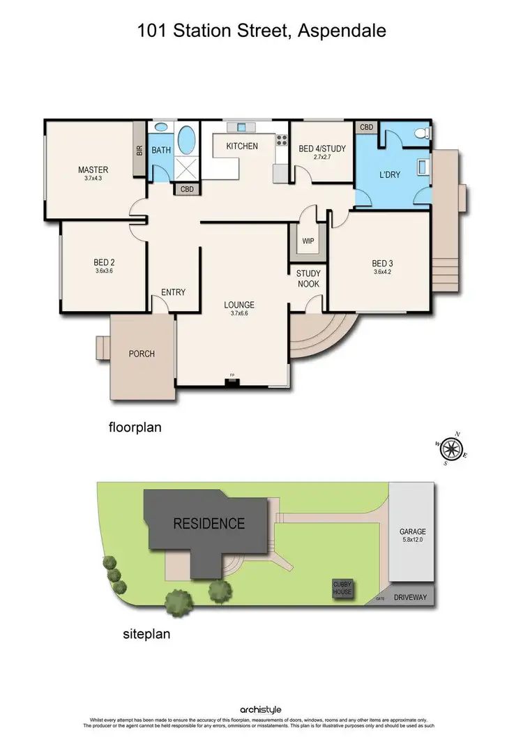 Floorplan of Homely house listing, 101 Station Street, Aspendale VIC 3195
