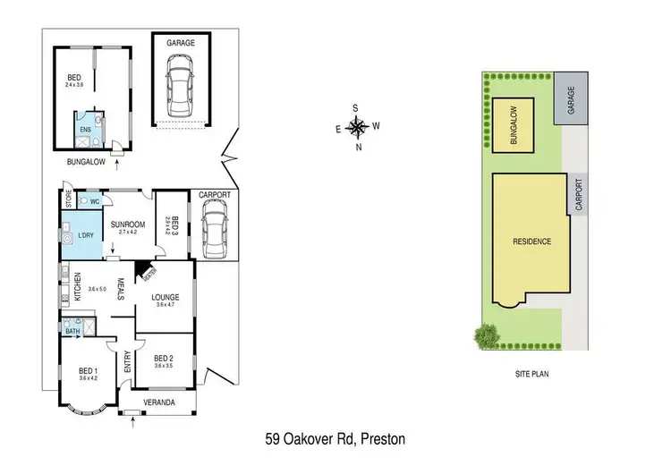 Floorplan of Homely house listing, 59 Oakover Road, Preston VIC 3072