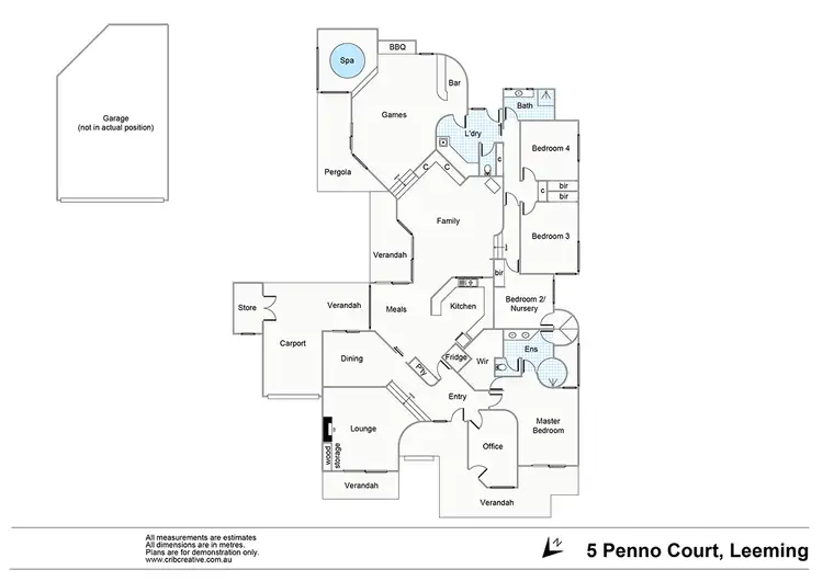 Floorplan of Homely house listing, 5 Penno Court, Leeming WA 6149
