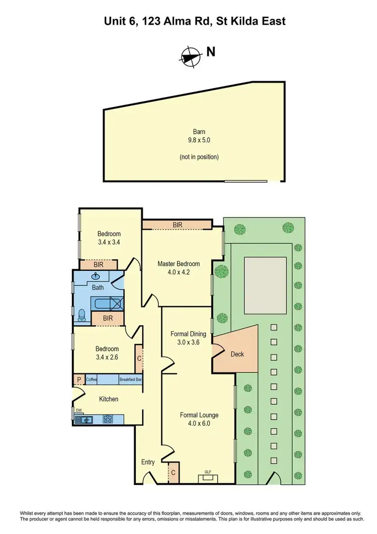 Floorplan of Homely apartment listing, 6/123 Alma Road, St Kilda East VIC 3183