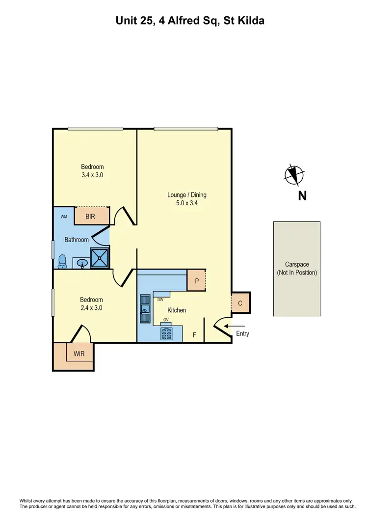 Floorplan of Homely apartment listing, 25/4 Alfred Square, St Kilda VIC 3182