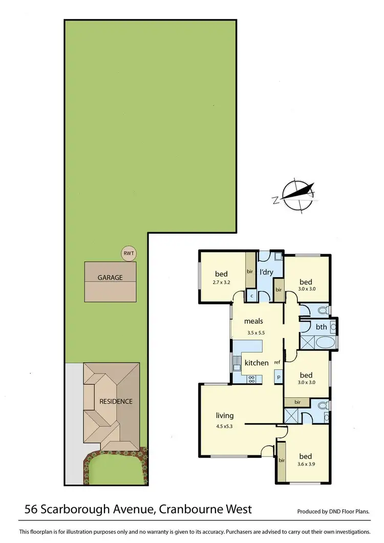 Floorplan of Homely house listing, 56 Scarborough Avenue, Cranbourne West VIC 3977