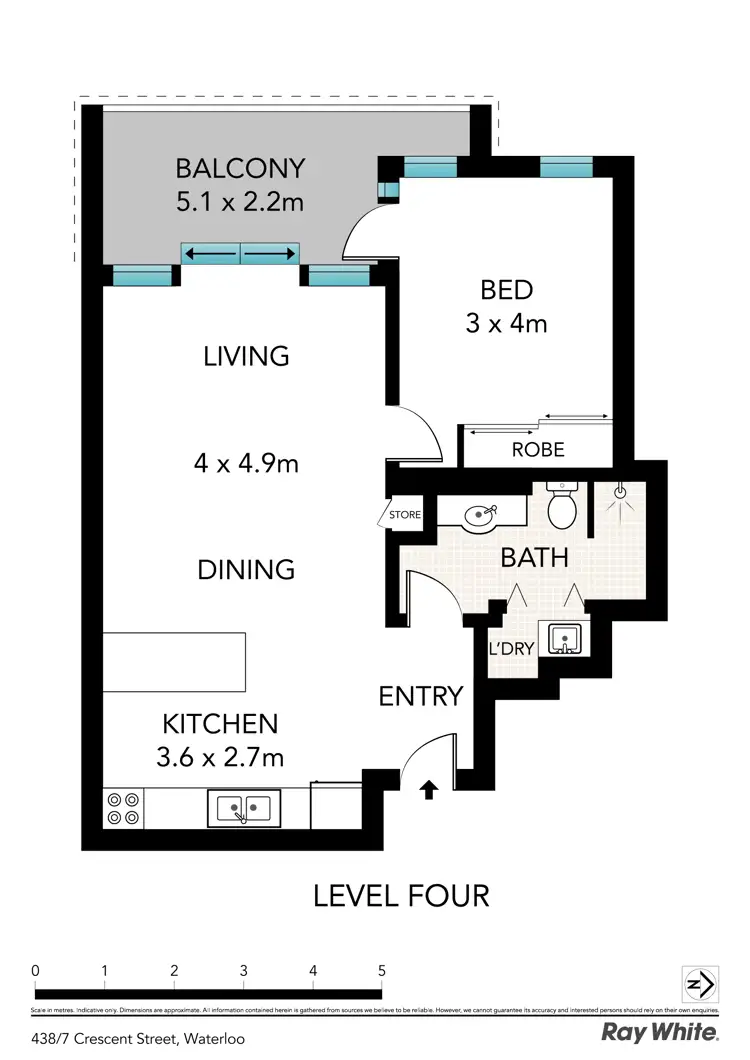 Floorplan of Homely apartment listing, 438/7 Crescent Street, Waterloo NSW 2017