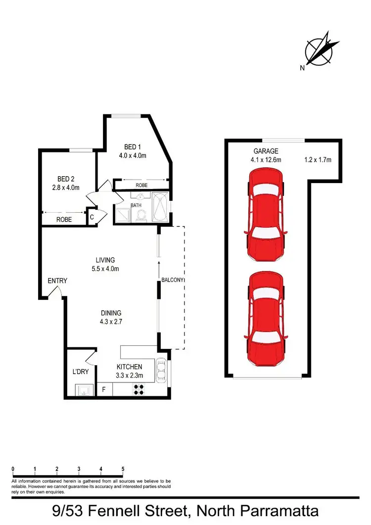 Floorplan of Homely apartment listing, 9/53 Fennell Street, North Parramatta NSW 2151
