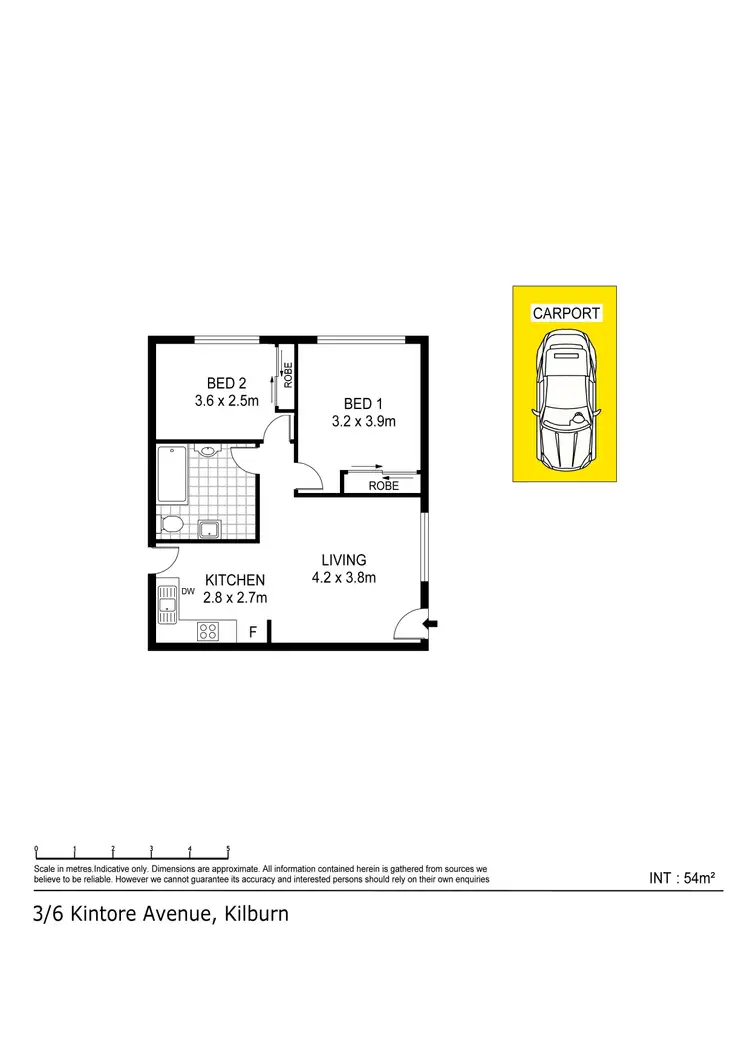 Floorplan of Homely unit listing, 3/6 Kintore Avenue, Kilburn SA 5084
