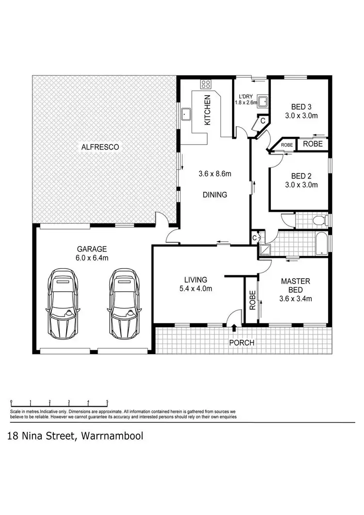 Floorplan of Homely house listing, 18 Nina Street, Warrnambool VIC 3280