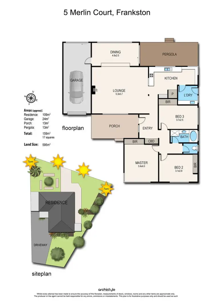 Floorplan of Homely house listing, 5 Merlin Court, Frankston VIC 3199