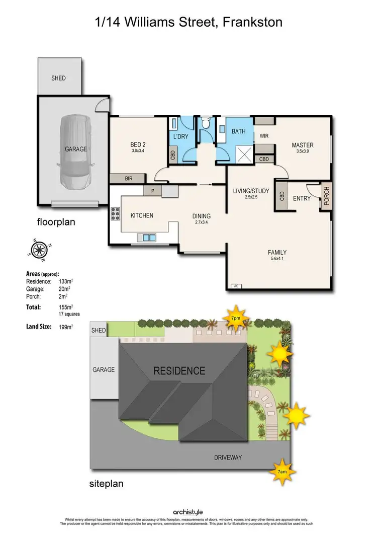 Floorplan of Homely unit listing, 1/14 Williams Street, Frankston VIC 3199