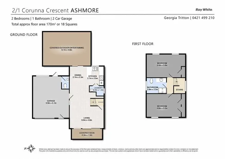 Floorplan of Homely other listing, 2/1 Corunna Crescent, Ashmore QLD 4214